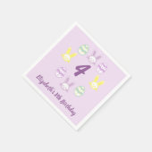 Lavendel Pasen 4e verjaardag Servet (Hoek)