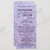 Lavendel Pastel Bokeh Lights Programmakaart (Voorkant / Achterkant)