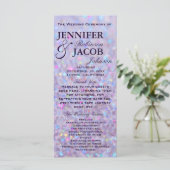 Lavendel Pastel Bokeh Lights Programmakaart (Staand voorkant)