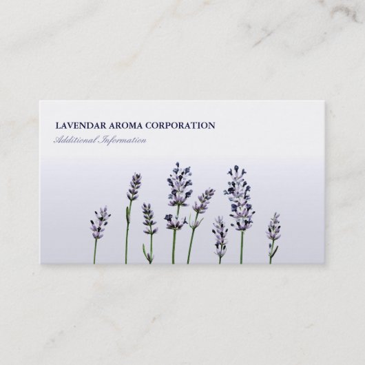 Lavendel | Pastel Paarse bloemen Visitekaartje (Voorkant)