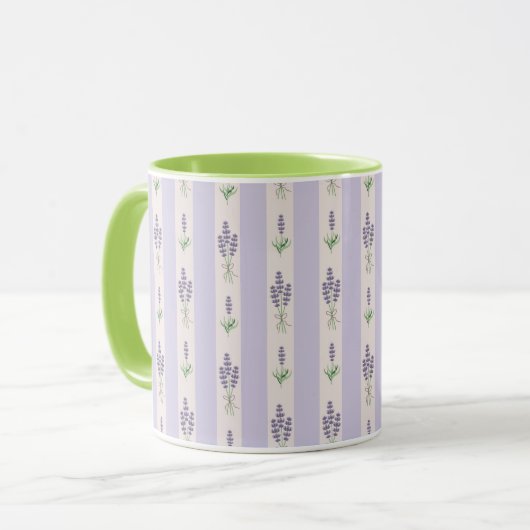 Lavendel Patroon Mok (Voorkant links)