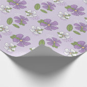 Lavendel Periwinkles Cadeaupapier (Hoek)