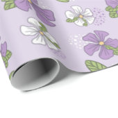 Lavendel Periwinkles Cadeaupapier (Rol Hoek)