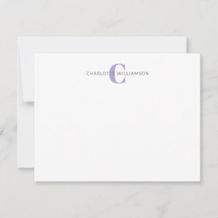 Lavendel Persoonlijk Gebrandmerkt Briefpapier Notitiekaartje