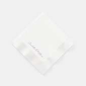 Lavendel Persoonlijke Script Namen Trouw Servetten (Hoek)