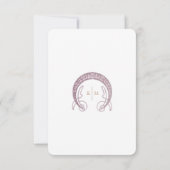 Lavendel Petunia Bruiloft INFO  Art Nouveau Kaart (Achterkant)