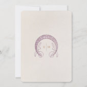 Lavendel Petunia Save the Date Art Nouveau Kaart (Achterkant)