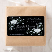 Lavendel Phlox bloesems en wijnstokken handgemaakt Etiket (Insitu)