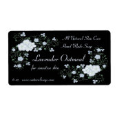 Lavendel Phlox bloesems en wijnstokken handgemaakt Etiket (Voorkant)