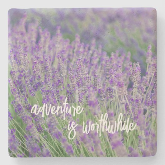 Lavendel Photo Home Decor met Reisofferte Stenen Onderzetter (Voorkant)
