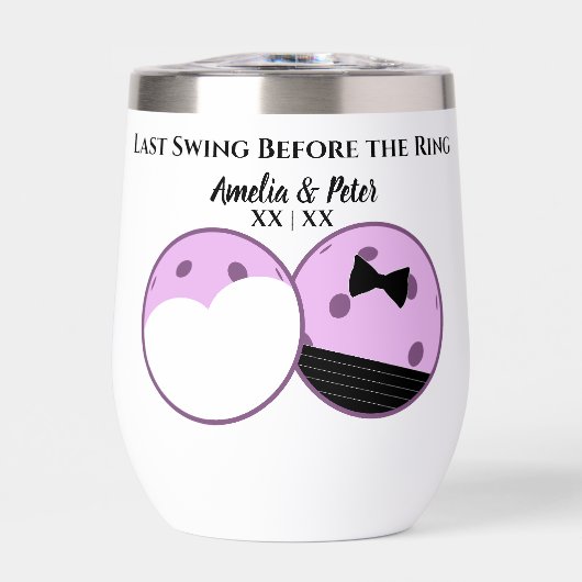 Lavendel Pickleballs Gown en Tuxedo (Voorkant)