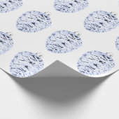 Lavendel Pinecone White Wrapping Paper Cadeaupapier (Hoek)