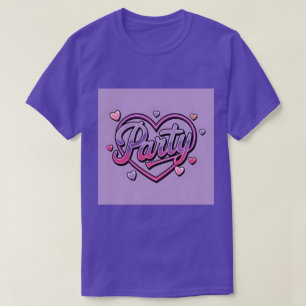 Lavendel Pink Hearts Party T-shirt