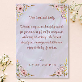  lavendel pioen bedankje bedankkaart