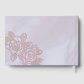  Lavendel pioen bruiloft Folie gastenboek (Achterkant)