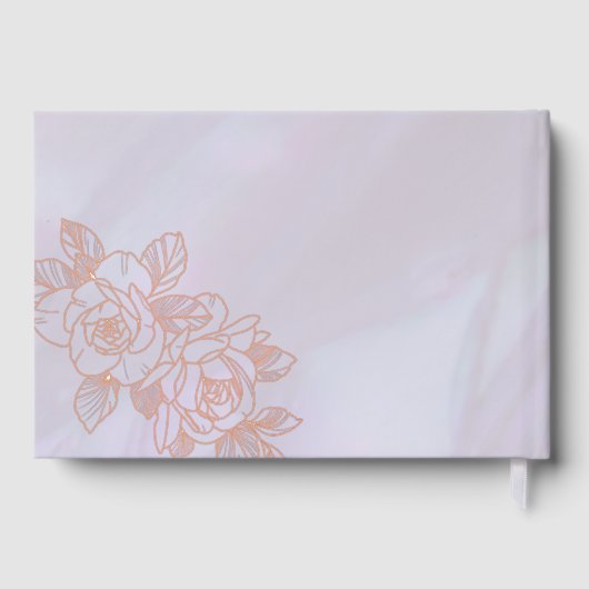  Lavendel pioen bruiloft Folie gastenboek (Achterkant)