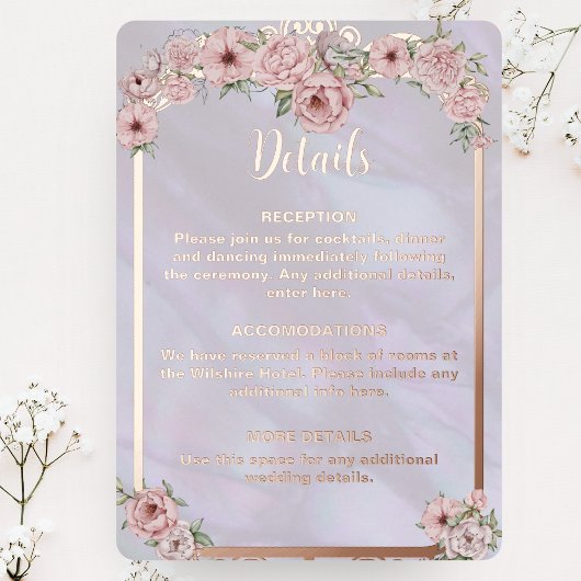  Lavendel Pioen Folie Behuizing Kaart