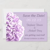 Lavendel pioen Save the date bruiloft Magnetische Uitnodiging (Voorkant)