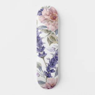 Lavendel Pioen Waterverf Bloem Tuin Persoonlijk Skateboard