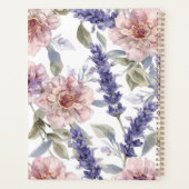 Lavendel Pioen Waterverf Bloem Tuin Planner (Achterkant)