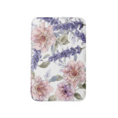Lavendel Pioen Waterverf Bloementuin Badmat (Voorkant Verticaal)