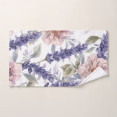 Lavendel Pioen Waterverf Bloemetuin Handdoek (Handdoek)