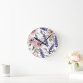 Lavendel Pioen Waterverf Bloemetuin Ronde Klok (Huis)