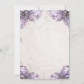 Lavendel Pioenbloemen rustieke bruiloft Kaart (Achterkant)