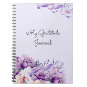 Lavendel Pioenen Dankbaarheid Tijdschrift Notitieb Notitieboek (Voorkant)