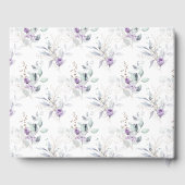 Lavendel pioenen en witte rozen bruiloft gastenboek (Achterkant)