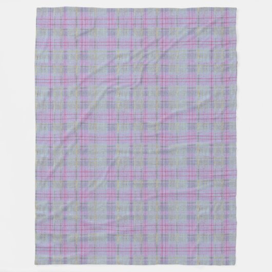 Lavendel Plaid Cabin Harmony  Fleece Deken (Voorkant)