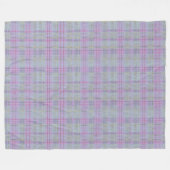 Lavendel Plaid Cabin Harmony  Fleece Deken (Voorkant (Horizontaal))