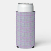 Lavendel Plaid Harmonie  Seltzer Blikjeskoeler (Seltzer Voorkant)