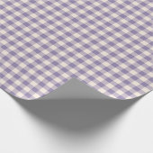  Lavendel Plaid Retro Vakantie Paarse Cadeaupapier (Hoek)