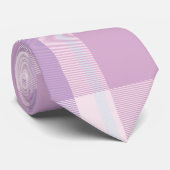 Lavendel Plaid Stropdas (Opgerold)