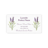 Lavendel Plant Bloemen Handgemaakte Items Custom Etiket (Voorkant)