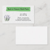 Lavendel plant visitekaartje (Voorkant / Achterkant)