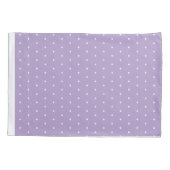 Lavendel Polka-Dot Girl's Monogram Kussensloop (Achterkant)