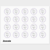 Lavendel Polka Dots Afstuderen Ronde Sticker (Vel)