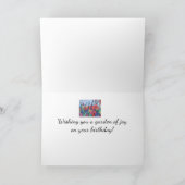 Lavendel Poppies Zuster Verjaardag Flower Waterver Kaart (Binnen)