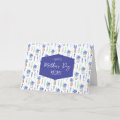 Lavendel Pot Waterverf Moederdag Kaart (Voorkant)