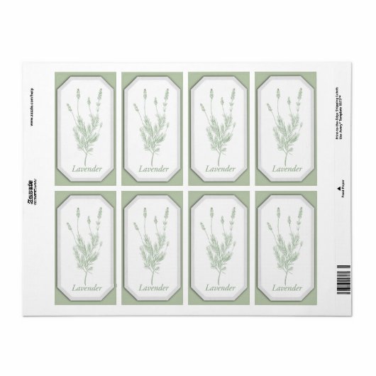 Lavendel potje Etiket (Full Sheet)