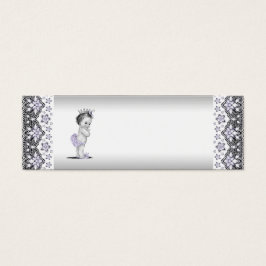 Lavendel Princess Baby shower Favor Tags Mini Visitekaartjes