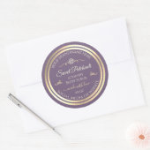 Lavendel Product Label Goud Lijst en Roos (Envelop)