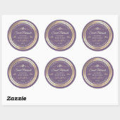 Lavendel Product Label Goud Lijst en Roos (Vel)