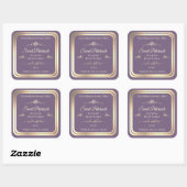 Lavendel Product Label Goud Lijst en  Roos (Vel)