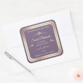 Lavendel Product Label Goud Lijst en  Roos (Envelop)