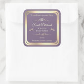 Lavendel Product Label Goud Lijst en  Roos (Tas)