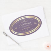 Lavendel Product Label Goud Lijst en Roos (Envelop)