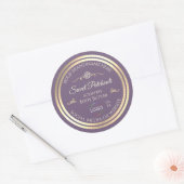 Lavendel Product Label met Goud Lijst en Logo (Envelop)